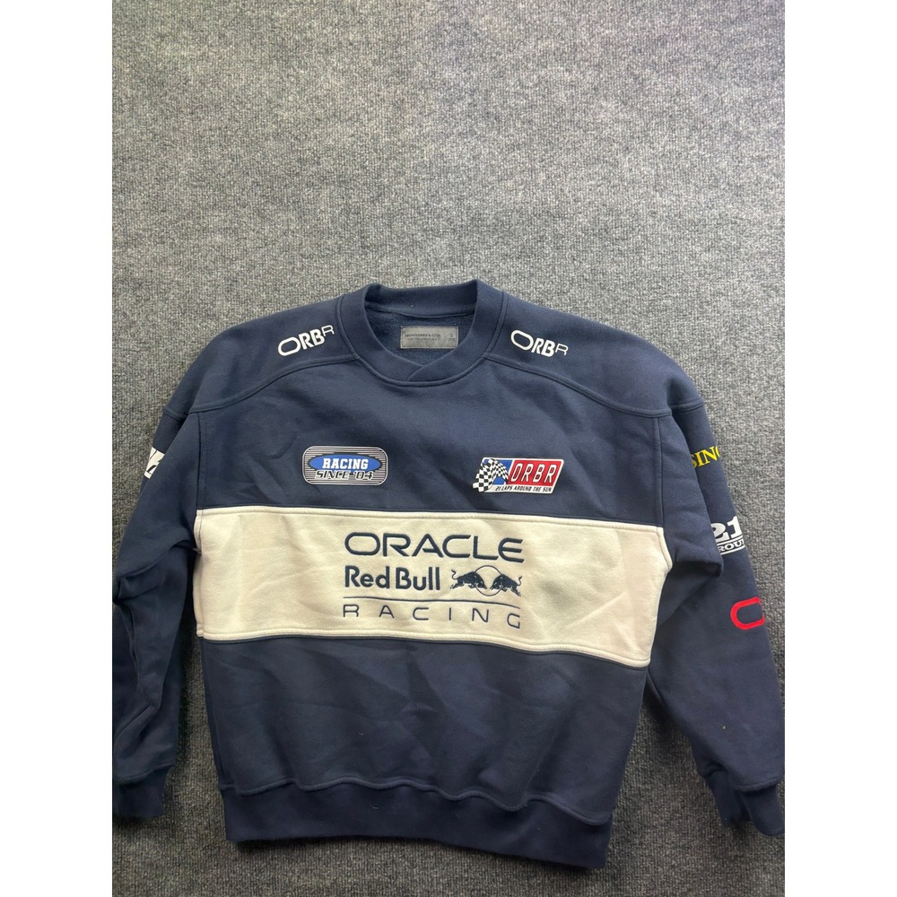 Abercrombie & Fitch Red Bull Racing Sweatshirt Mens S Navy Blue F1 Crewneck